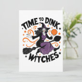 Invitation Heure de Dink Witts Halloween Pickleball Éffrayant (Debout devant)