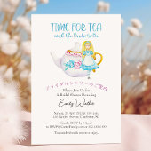 Invitation Heure de la Fête des mariées de thé Alice Pot aqua