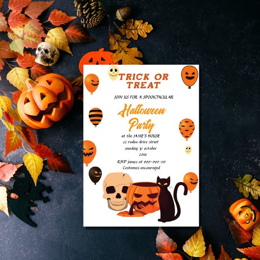 Invitation heure de la fête d'halloween