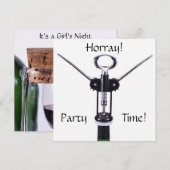 Invitation Heure de la fête du vin (Devant / Derrière)