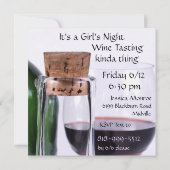 Invitation Heure de la fête du vin (Dos)