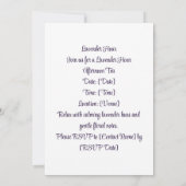 Invitation Heure de la lavande | Collecte (Dos)