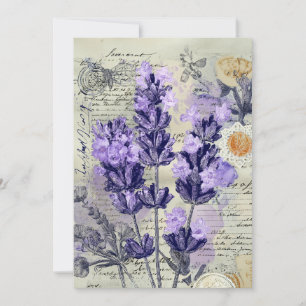 Invitation Heure de la lavande Lavande souple