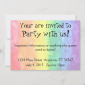 Invitation Heure de la partie de nettoyage de l'aquarelle Rai (Devant)