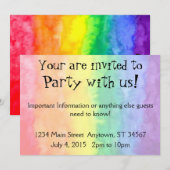 Invitation Heure de la partie de nettoyage de l'aquarelle Rai (Devant / Derrière)