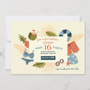 Invitation Heure de la partie du pool