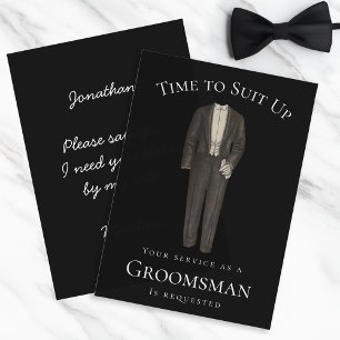 Invitation Heure de la proposition de Groomsman pour s'adapte