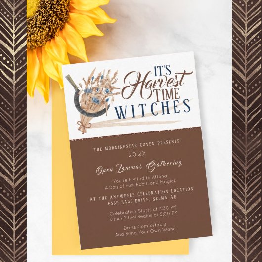 Invitation Heure de la récolte Collecte des lammes d'automne