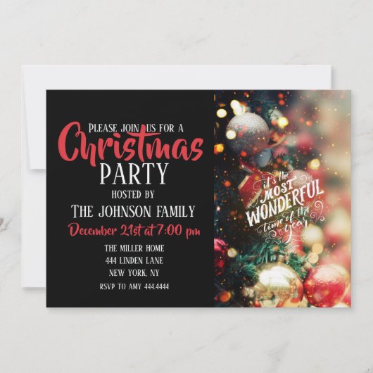 Invitation Heure de l'année (Devant)