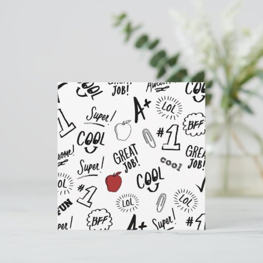 Invitation Heure de l'école (Debout devant)