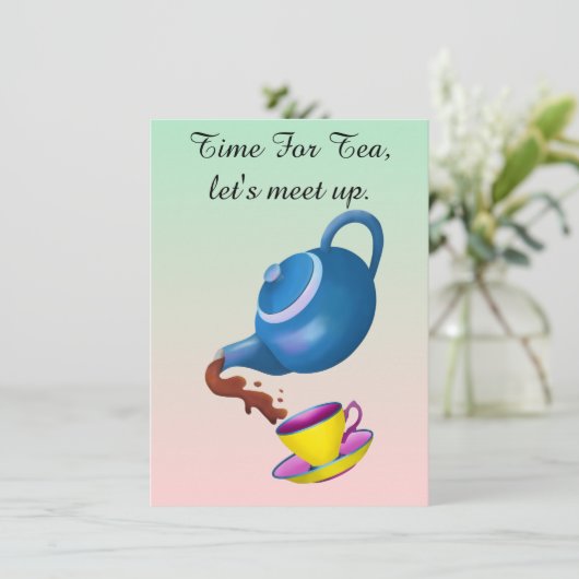 Invitation Heure De L'Invitation Au Thé (Debout devant)