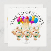 Invitation Heure De L'Invitation De Célébration (Devant / Derrière)