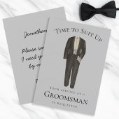 Invitation Heure de proposition Groomsman pour s'adapter Tuxe