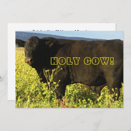 Invitation Heure de rafle ! Vache Sainte - Parti occidental (Devant / Derrière)