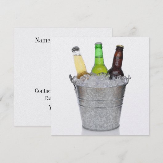 Invitation Heure de réfrigération - Bouteilles de bière Invit (Devant / Derrière)