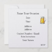 Invitation Heure de réfrigération - Bouteilles de bière Invit (Dos)