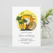 Invitation Heure d'été Vibes 1er anniversaire (Debout devant)