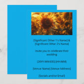 Invitation Heure dorée Tournesol en fleurs géant (IA) (Devant / Derrière)