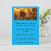 Invitation Heure dorée Tournesol géant en fleurs (IA) (Debout devant)