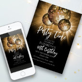 Invitation Heure du bal de parties scintillant