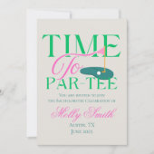 Invitation Heure du match de golf - Bachelorette ludique à th (Devant)