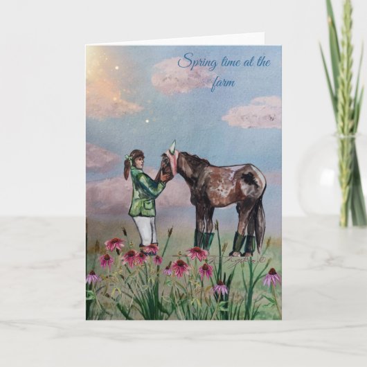 Invitation Heure du printemps à la ferme numéro trois (Devant)