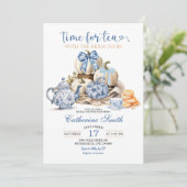 Invitation Heure du Tea Party Chinoiserie Fête des mariées In (Debout devant)