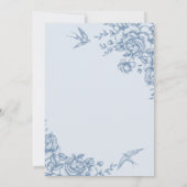 Invitation Heure du Tea Party Chinoiserie Fête des mariées In (Dos)