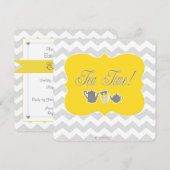 Invitation Heure du thé Baby shower ! (Devant / Derrière)