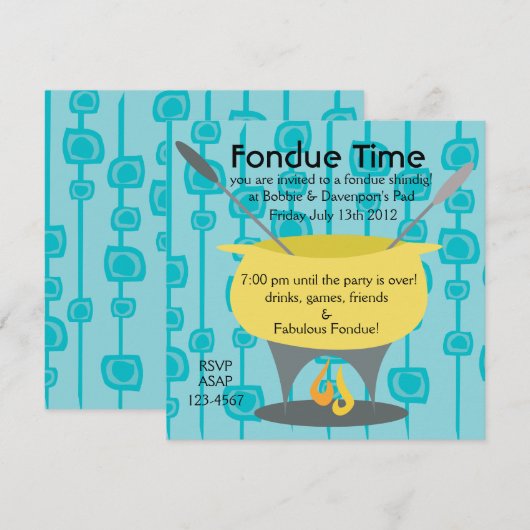 Invitation Heure Fondue ! (Devant / Derrière)