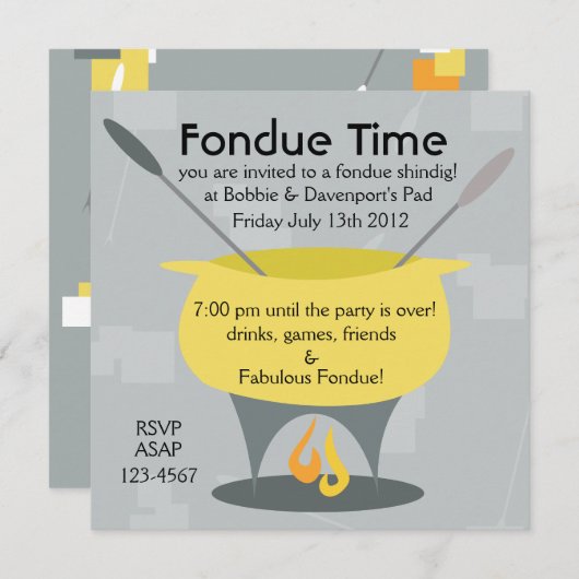 Invitation Heure Fondue ! (Devant / Derrière)