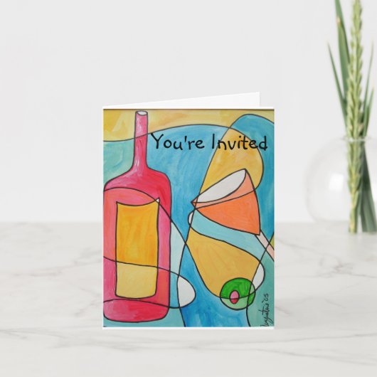 Invitation Heure heureuse d'invitation de partie (Devant)