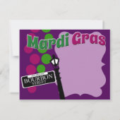 Invitation Heure Mardi Gras (Dos)