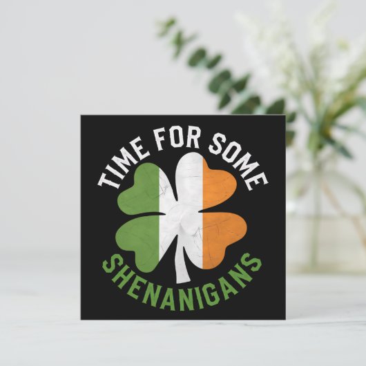 Invitation Heure pour certains Shenanigans Clover St Patrick' (Debout devant)