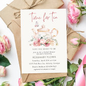 Invitation Heure Pour La Fête des mariées De Thé Boho Teapot