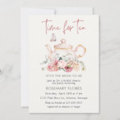 Invitation Heure Pour La Fête des mariées De Thé Boho Teapot (Devant)