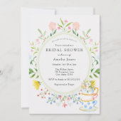 Invitation Heure pour le Fleur sauvage de la Fête des mariées (Devant)