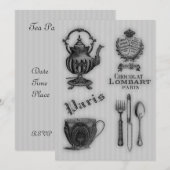 Invitation Heure pour le thé #5 (Devant / Derrière)