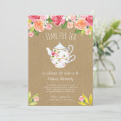 Invitation Heure pour l'invitation à la douche nuptiale (Debout devant)