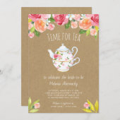 Invitation Heure pour l'invitation à la douche nuptiale (Devant / Derrière)