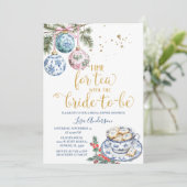 Invitation Heure Pour Tea Chinoiserie Fête des mariées Orneme (Debout devant)