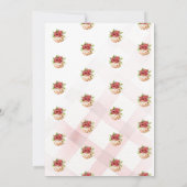 Invitation Heure quatre thé, quatrième anniversaire pour les (Dos)