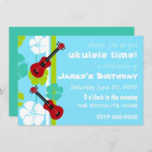 Invitation Heure Ukulele ! (Devant / Derrière)