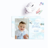 Invitation Heure Vol Avion 1er Anniversaire Fête Boy Photo