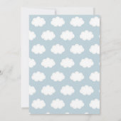 Invitation Heure Vol Avion Ballons Ours et Lapin Anniversaire (Dos)