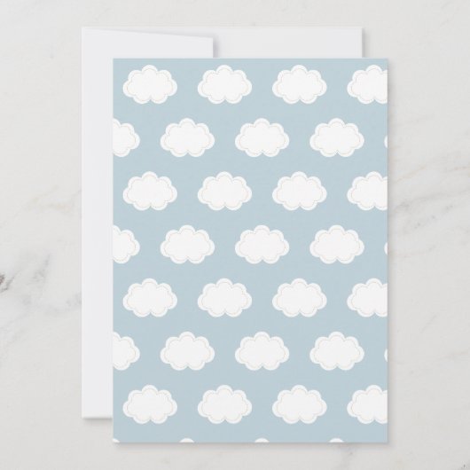 Invitation Heure Vol Avion Ballons Ours et Lapin Anniversaire (Dos)