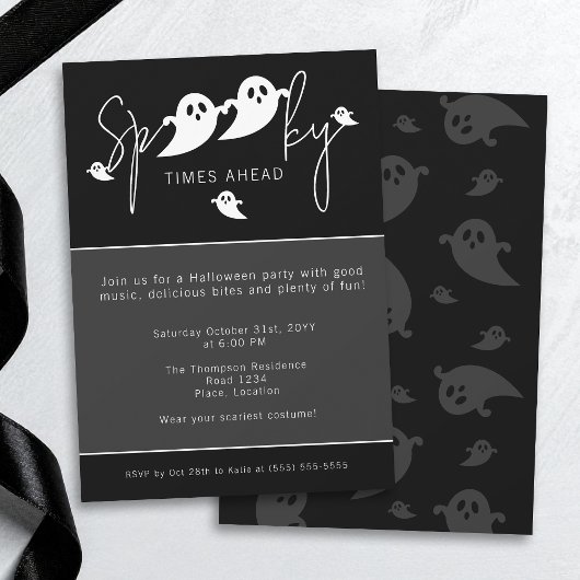 Invitation Heures éffrayantes à l'avance Ghosts Halloween