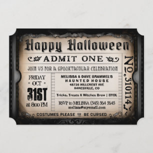 Invitation heureuse de billet de Halloween