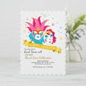 Invitation heureuse de carnaval (Debout devant)