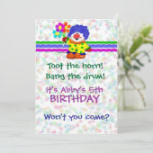 Invitation heureuse de clown (Debout devant)